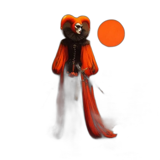 mask, creature, dress, jacket, concept art, fantasy art, 3d render, photorealistic transparent PNG cut-out