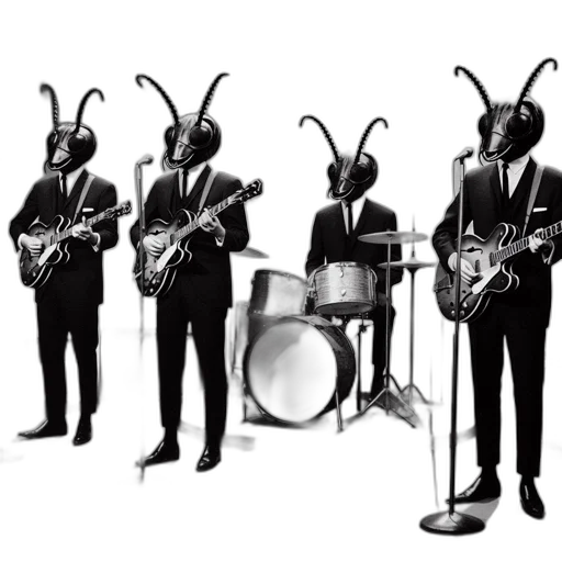 mask, animal, robot, jacket, concept art, cartoon, outer space, band transparent PNG cut-out