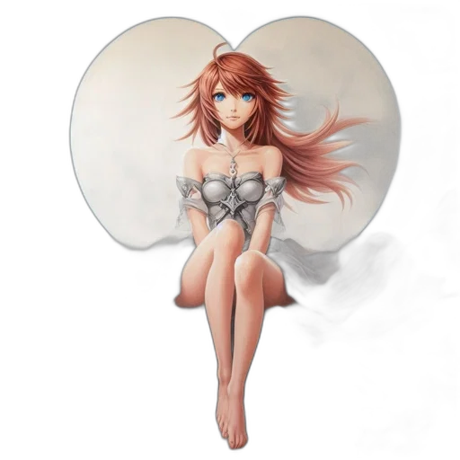 dress, jewelry, 3d render, fantasy art, concept art, anime, animated, woman transparent PNG cut-out