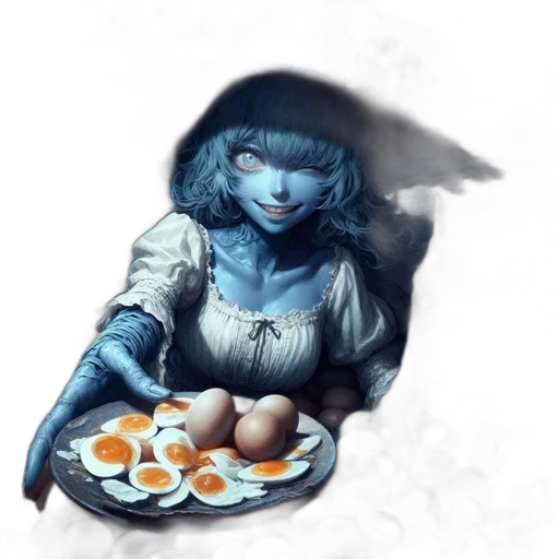food, mask, face, dress, fantasy art, concept art, photorealistic, watercolor transparent PNG cut-out