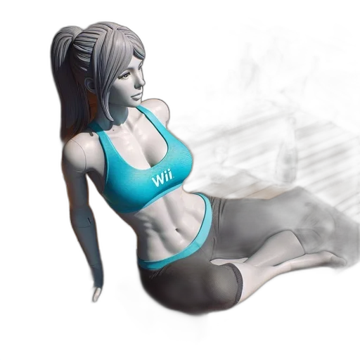 concept art, fantasy art, photorealistic, 3d render, blue, illustration, portrays, woman transparent PNG cut-out