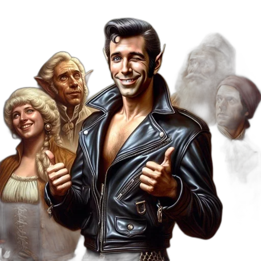 jacket, concept art, comic book art, scene, man, wearing, black, leather transparent PNG cut-out
