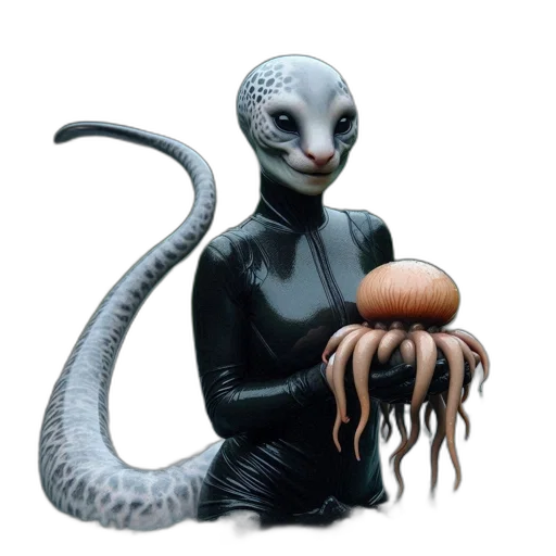 creature, animal, staff, robot, concept art, fantasy art, 3d render, pixel art transparent PNG cut-out