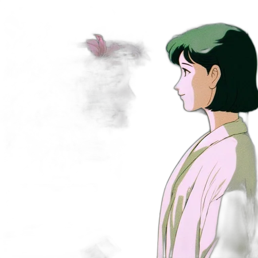 mask, sword, vaporwave, concept art, anime, watercolor, fog, outer space transparent PNG cut-out