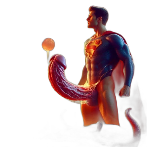 creature, concept art, comic book art, fantasy art, 3d render, underwater, outer space, superhero transparent PNG cut-out