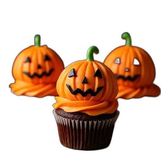 food, 3d render, four, cupcakes transparent PNG cut-out
