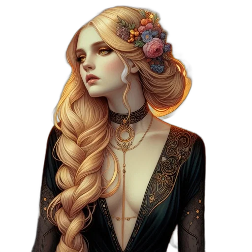 dress, crown, jewelry, face, fantasy art, concept art, photorealistic, pixel art transparent PNG cut-out
