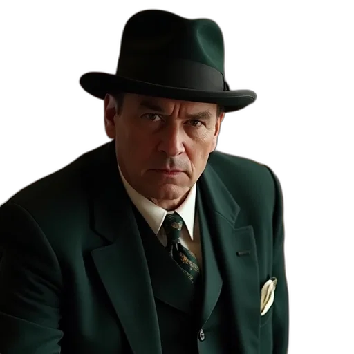 hat, jacket, face, staff transparent PNG cut-out