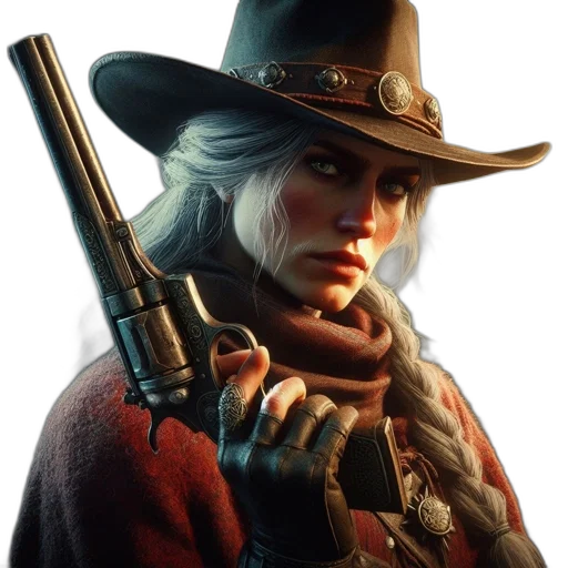 hat, weapon, face, jacket, concept art, photorealistic, fantasy art, comic book art transparent PNG cut-out