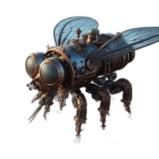 robot, weapon, creature, animal, concept art, 3d render, fantasy art, elaborate transparent PNG cut-out