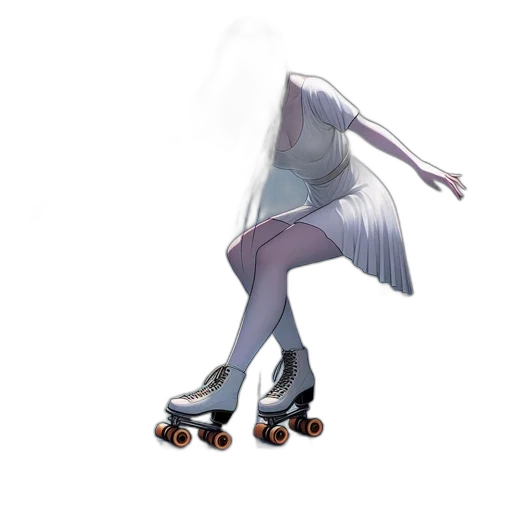 shoes, dress, robot, creature, concept art, vaporwave, 3d render, fantasy art transparent PNG cut-out