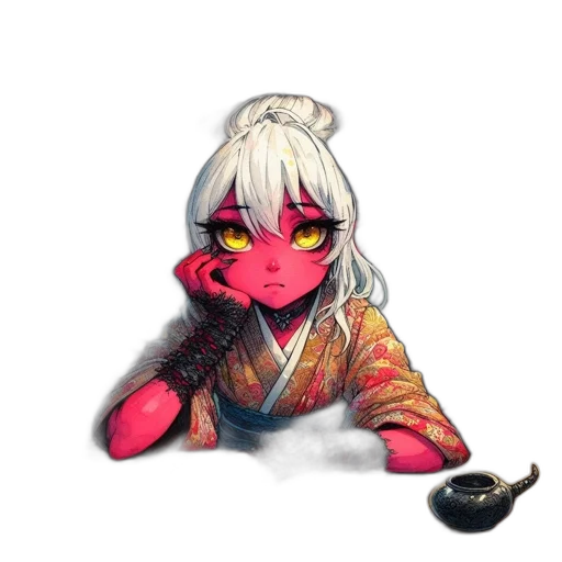 dragon, mask, staff, weapon, fantasy art, pixel art, concept art, anime transparent PNG cut-out