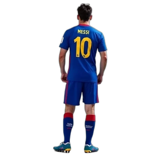 concept art, 3d render, full-body, image, soccer, player, wearing, blue transparent PNG cut-out