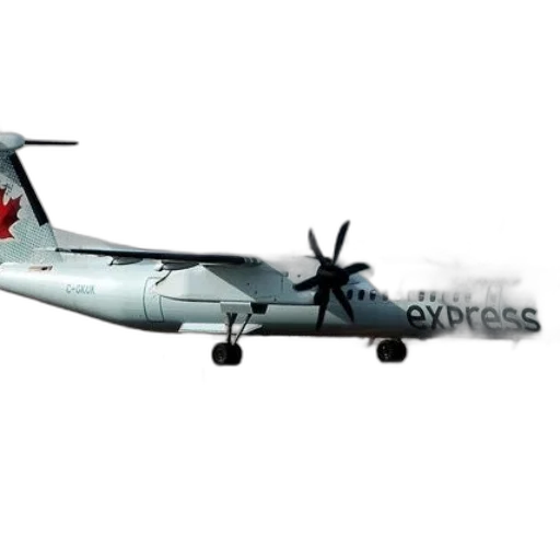 3d render, air, canada, express, airplane, snowy, runway transparent PNG cut-out
