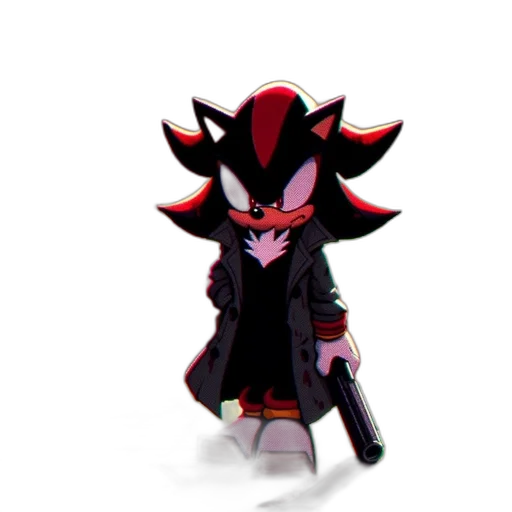 creature, weapon, mask, jacket, pixel art, concept art, 3d render, anime transparent PNG cut-out