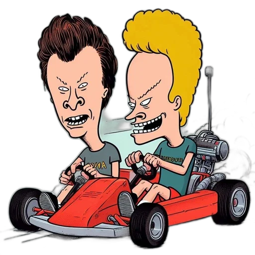 car, cartoon, concept art, comic book art, pixel art, two, animated, characters transparent PNG cut-out
