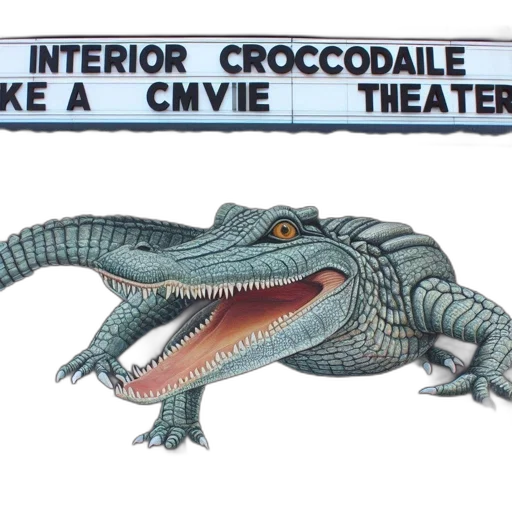 creature, concept art, large, crocodile, mural, adorns, building, exterior transparent PNG cut-out