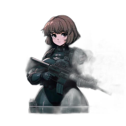 weapon, staff, robot, animal, concept art, anime, pixel art, cartoon transparent PNG cut-out