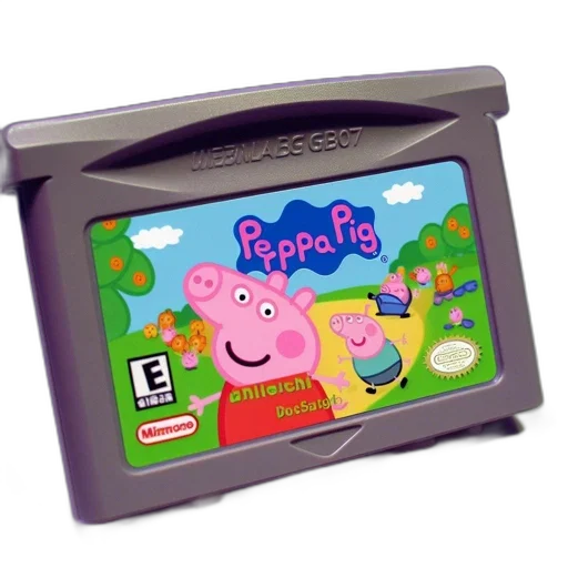 weapon, image, shows, game, boy, advance, cartridge, peppa transparent PNG cut-out