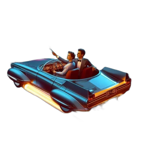 car, weapon, concept art, 3d render, vaporwave, pixel art, night, futuristic transparent PNG cut-out