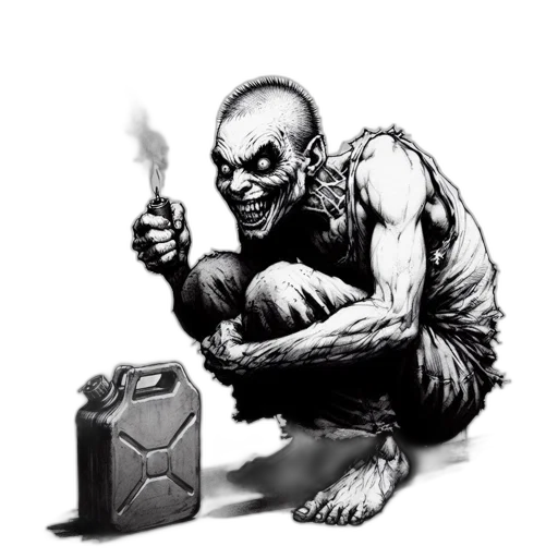 creature, concept art, comic book art, fantasy art, grotesque, humanoid, exaggerated, features transparent PNG cut-out