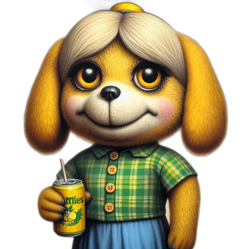 animal, staff, face, dress, concept art, 3d render, pixel art, cartoon transparent PNG cut-out