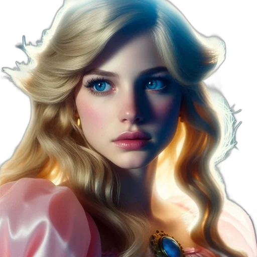 face, crown, dress, fantasy art, photorealistic, oil painting, concept art, neon lights transparent PNG cut-out