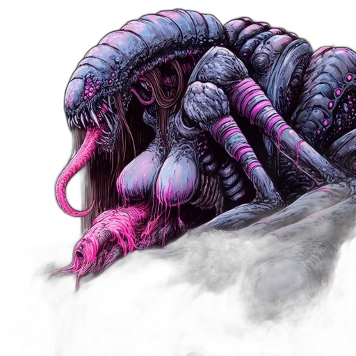 creature, hair, animal, concept art, fantasy art, watercolor, comic book art, massive transparent PNG cut-out