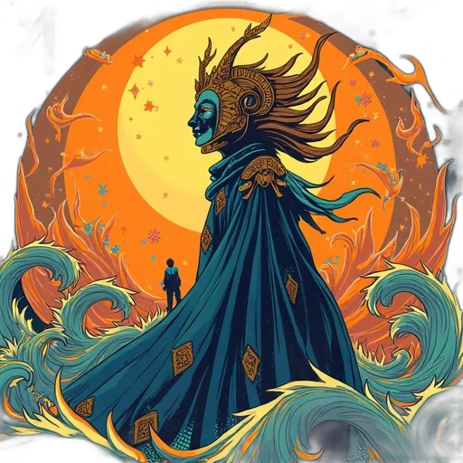 dress, dragon, creature, fantasy art, concept art, comic book art, pixel art, underwater transparent PNG cut-out
