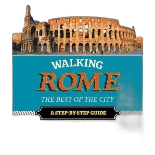 concept art, photorealistic, city street, book, cover, titled, walking, rome transparent PNG cut-out