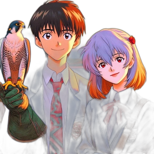 weapon, staff, mask, umbrella, anime, vaporwave, watercolor, pixel art transparent PNG cut-out