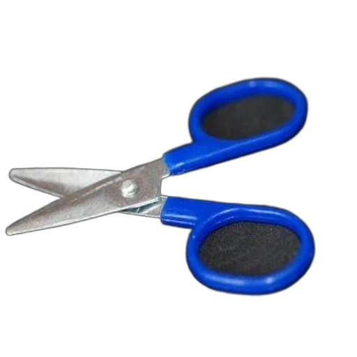 staff, weapon, jewelry, umbrella, blue-handled, scissors, metal, blades transparent PNG cut-out