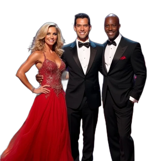 cast, dancing, stars, left transparent PNG cut-out