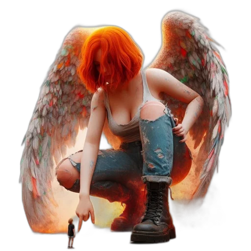 weapon, fantasy art, photorealistic, concept art, pixel art, fire, imposing, winged transparent PNG cut-out