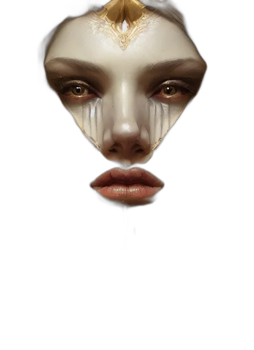 mask, face, crown, jewelry transparent PNG cut-out