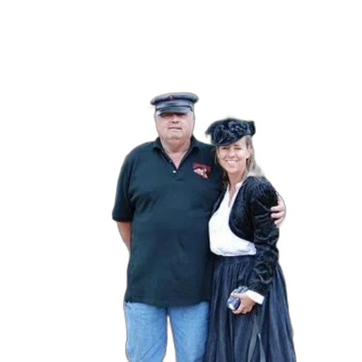 hat, staff, umbrella, dress, man, black, shirt, stands transparent PNG cut-out