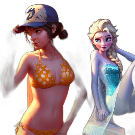 concept art, fantasy art, 3d render, comic book art, underwater, beach, pastel, blue transparent PNG cut-out