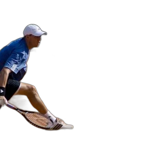 shoes, photorealistic, 3d render, tennis, player, blue, shirt, white transparent PNG cut-out