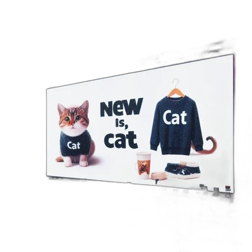 jacket, wintry, city, landscape, billboard, features, cat, sweater transparent PNG cut-out