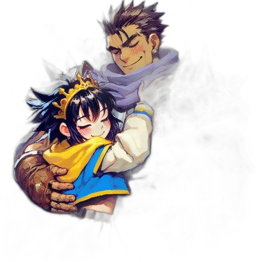 pixel art, watercolor, anime, concept art, underwater, snow, fire, golden transparent PNG cut-out