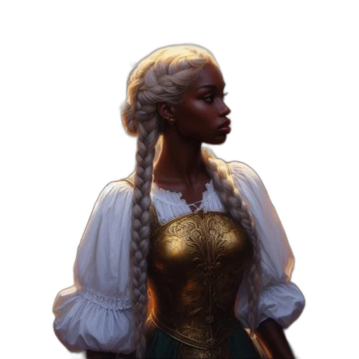 dress, staff, crown, jewelry, fantasy art, concept art, 3d render, pixel art transparent PNG cut-out