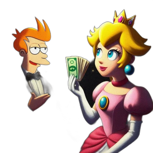 crown, dress, weapon, concept art, 3d render, cartoon, pixel art, fire transparent PNG cut-out