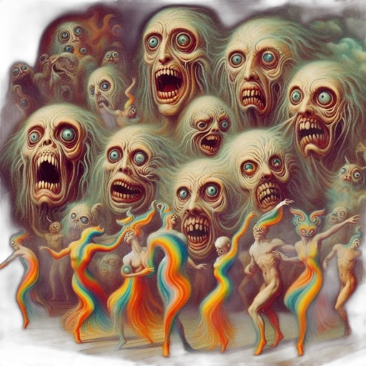 creature, mask, face, concept art, comic book art, fantasy art, photorealistic, fire transparent PNG cut-out