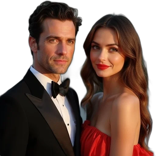 dress, jewelry, photorealistic, actors transparent PNG cut-out
