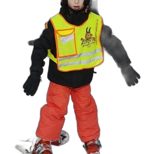 jacket, robot, creature, 3d render, concept art, child, yellow, safety transparent PNG cut-out