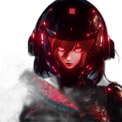 robot, mask, face, hat, cyberpunk, concept art, anime, fantasy art transparent PNG cut-out