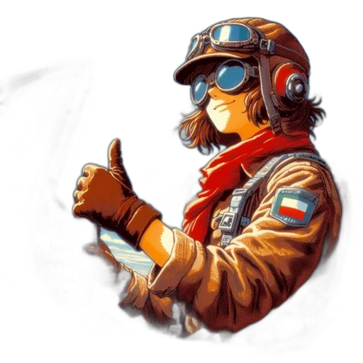 jacket, staff, weapon, face, concept art, comic book art, pixel art, fantasy art transparent PNG cut-out