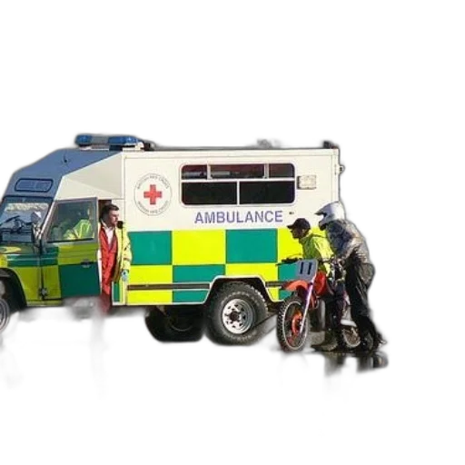group, people, working, motorcycle, near, ambulance, beach transparent PNG cut-out