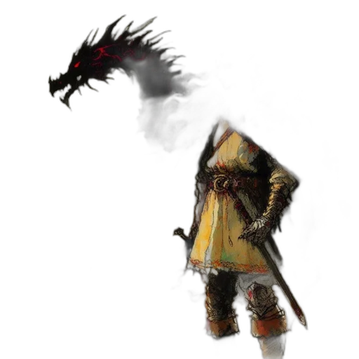 dragon, creature, staff, mask, concept art, fantasy art, pixel art, watercolor transparent PNG cut-out