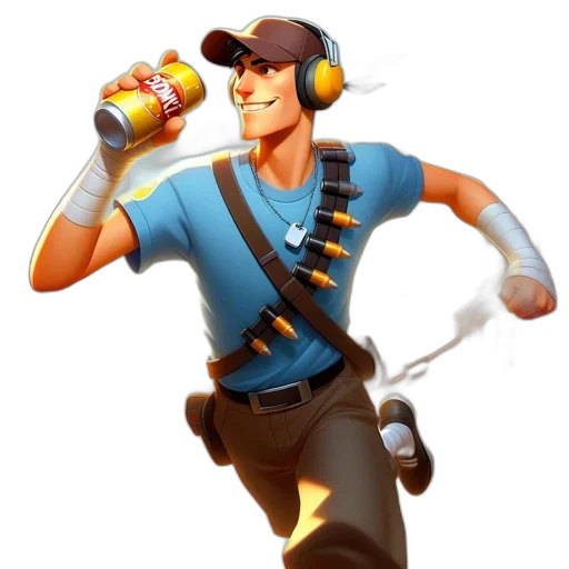 staff, weapon, robot, concept art, 3d render, pixel art, cartoon, golden transparent PNG cut-out